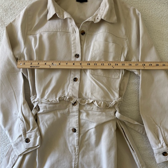 Who What Wear Women’s Long Sleeve Dress Size Large Color Cream - Picture 9 of 13